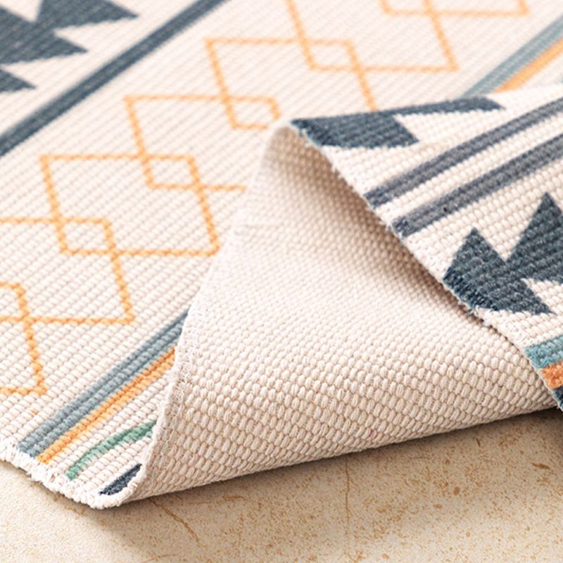 Bohemian Southwestern Print Rug Cotton Fringe Carpet Washable Area Rug for Living Room