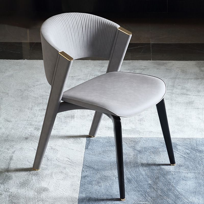 Industrial Upholstered Armless Chair Kitchen Open Back Dining Chair