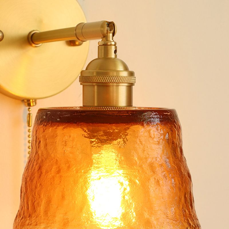 Glass Cylinder Wall Sconces Industrial Style 1 Light Wall Mounted Lamps