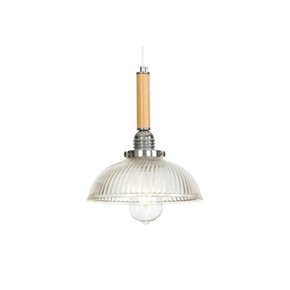 Globe/Cone/Small Bell Pendant Lighting Vintage Clear Glass 1 Licht Roségoud/Chrome hangende lamp met verstelbaar koord