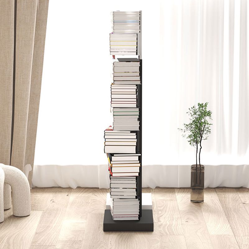 Modern Style Bookshelf Vertical Metal Closed Back Bookcase for Home
