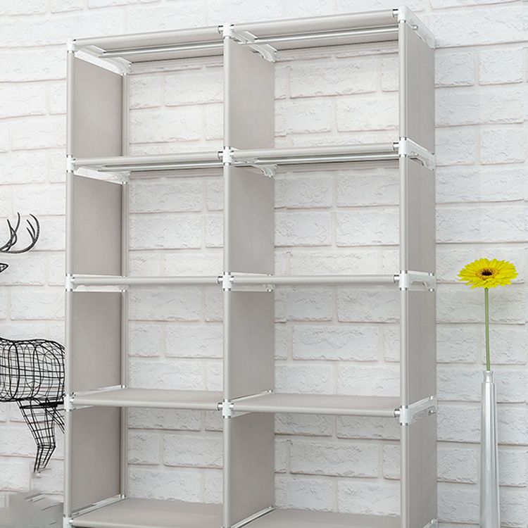 Modern Style Plastic Bookshelf Open Back Bookcase for Living Room