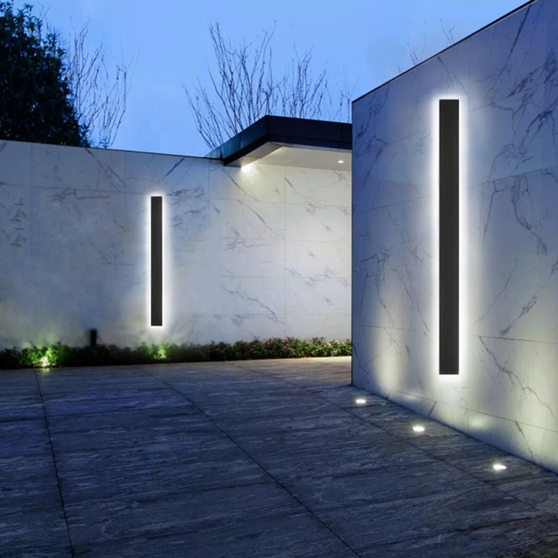 Contemporary Linear Sconce Light Fixtures Metal 1 Light Wall Mounted Light