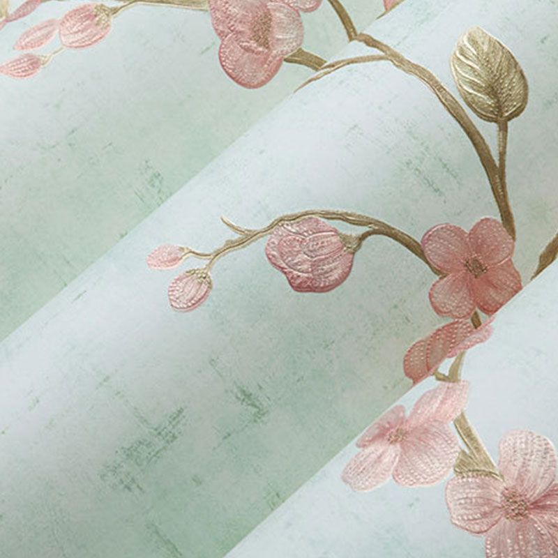 33' x 20.5" Decorative Wallpaper Roll Accent Wall 3D Entwined Blossom Wall Covering