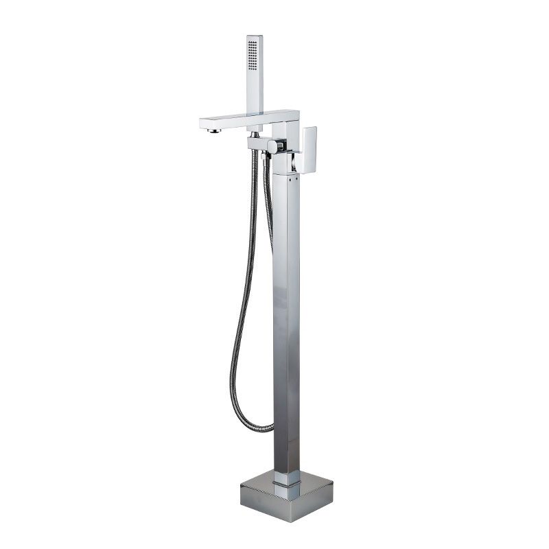 Modern Floor Mounted Freestanding Faucet 1-Handle Fixed Bath Filler Trim