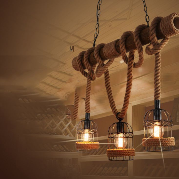 Industrial Style Island Pendant Metal Island Light Fixtures for Living Room