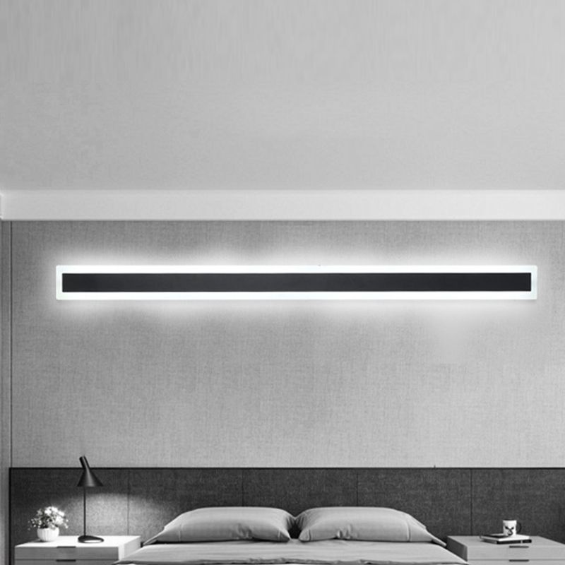 Modern Style Linear Shape Wall Sconce Metal 1 Light Sconce Lighting for Outdoor