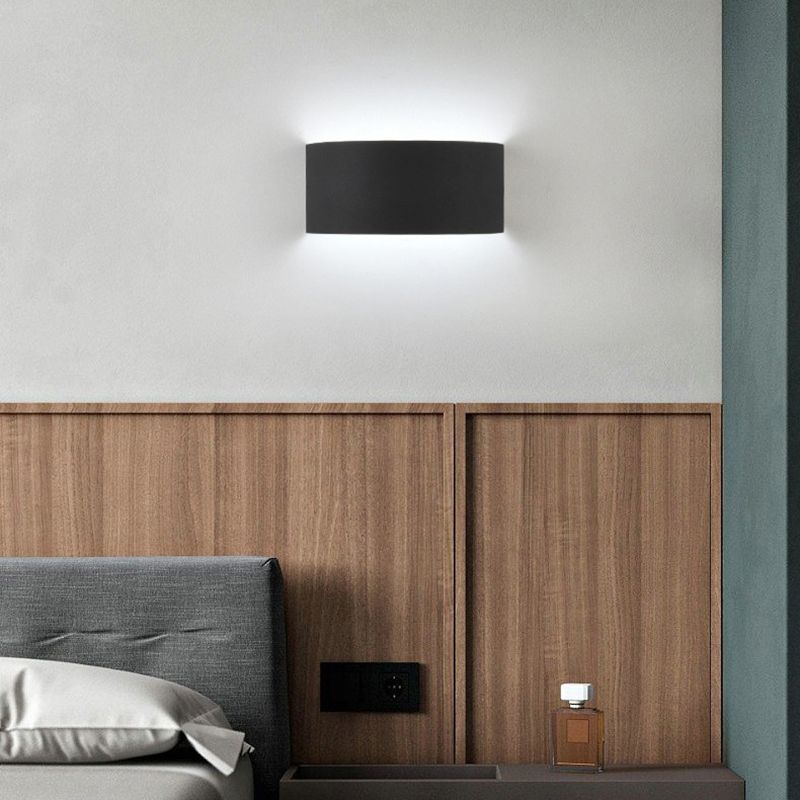 1-Light Geometric Sconce Modern Metal Sconce Light for Living Room