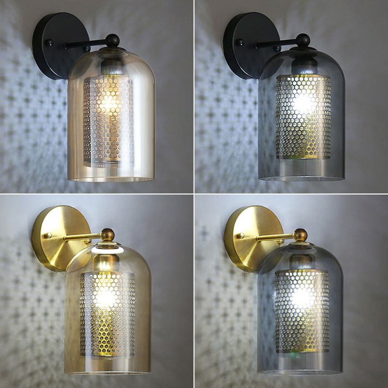 Glass Shaded Wall Light Sconce Nordic Style Wall Lighting Fixture for Living Room