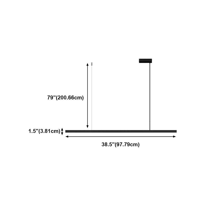 Zeitgenössischer Stil linearer Inselbeleuchtung Idee Metall 1- Licht Island Anhänger Licht
