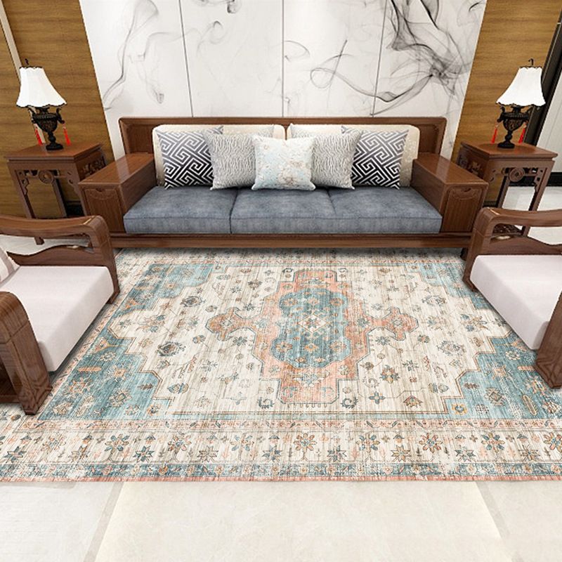 Abrikoos retro tapijten polyester grafisch gebied tapijt niet-slip achterste tapijt voor huisdecoratie