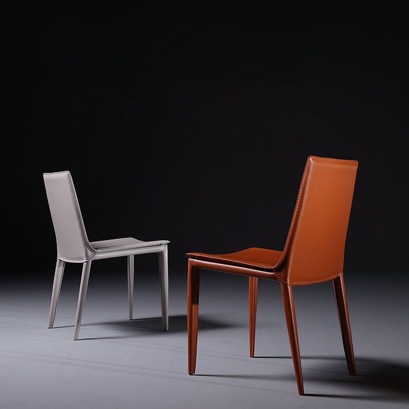 Chaises de salle à manger de style contemporain chaises latérales en métal sans arme pour cuisine