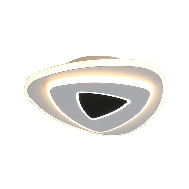 LED Nordique Ceiling Flush Acrylique Black and White Stacked Triangle Flush Mount Recessed Lighting in Warm / White Light