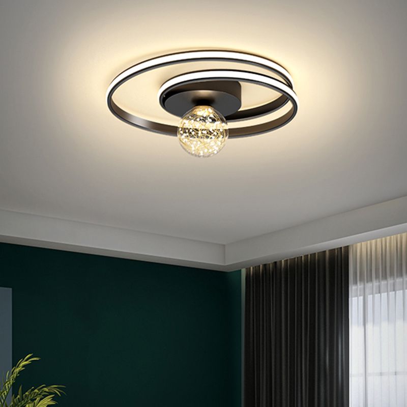 Lámpara de techo de montaje empotrado circular de estilo minimalista moderno Luces de techo de montaje empotrado de metal