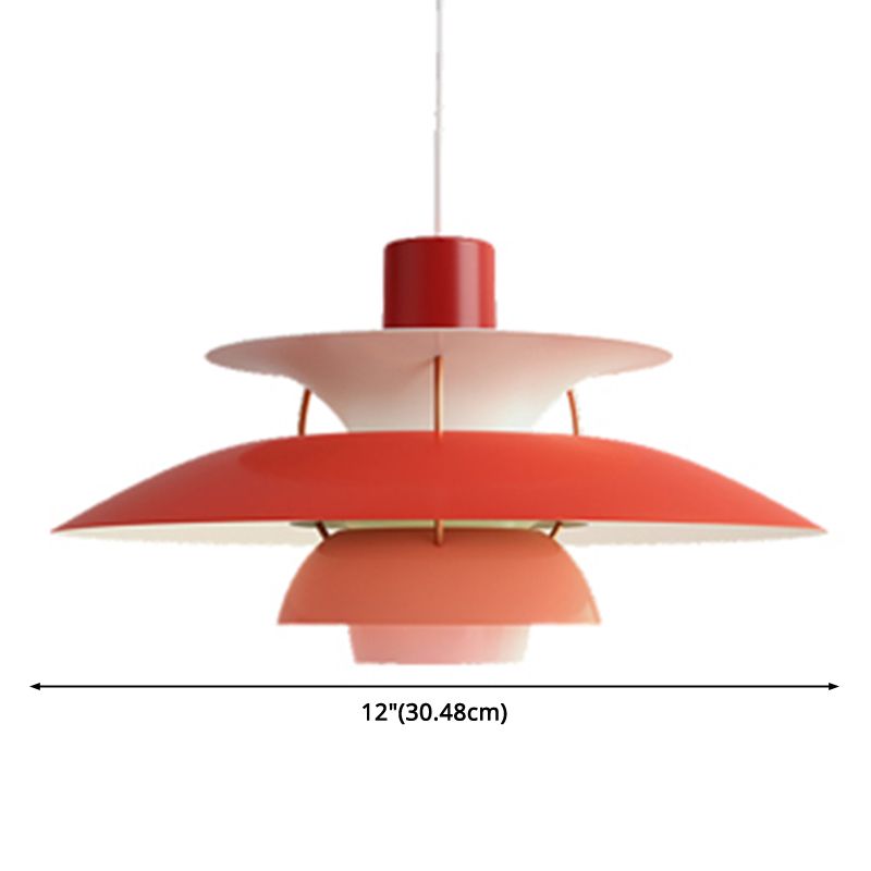 Metal Flying Saucer Hanging Light 1 Light Nordic Style Hanging Lamp for Restaurant