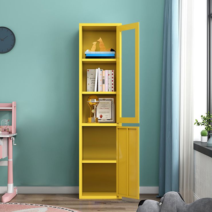 Rectangle Standard Bookcase Scandinavian Bookshelf with Door