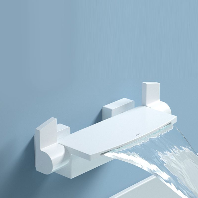 Modern Bathtub Faucet Copper Low Arc Wall Mounted Bathroom Faucet
