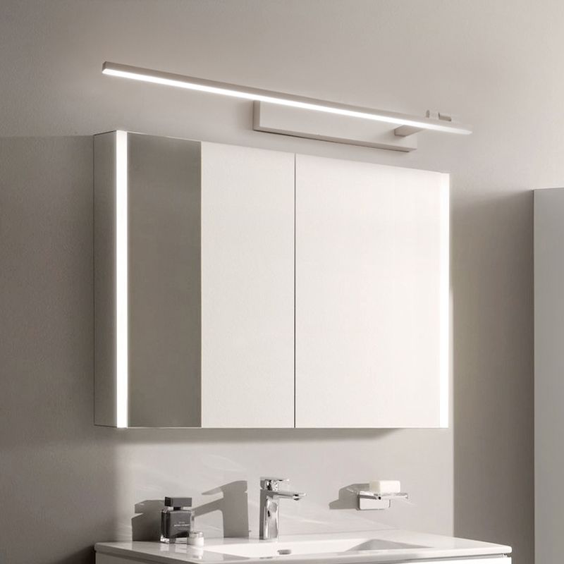 Modern Simple Style Iron Vanity Light Strip Shape LED Vanity Lamp for Shower Room