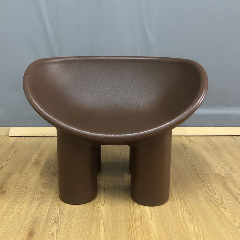 Four Leg Papasan Chair Armless Accent Chair with Fixed Back for Licing Room