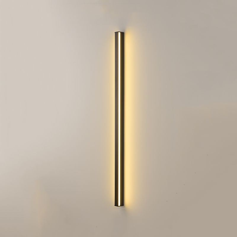 Linear Shape Metal Wall Light Modern Style Single Light Wall Lighting Idea
