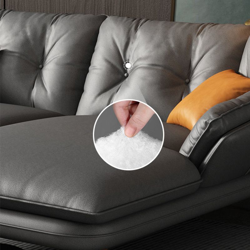 4 Seater Sofa & Chaise Stain Resistant Sofa with Bolster Pillows