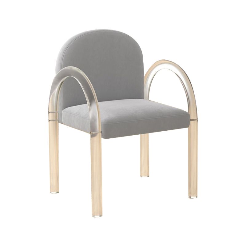 Modern Simple Arm Chair Plastic Frame Dining Chair for Dining Room