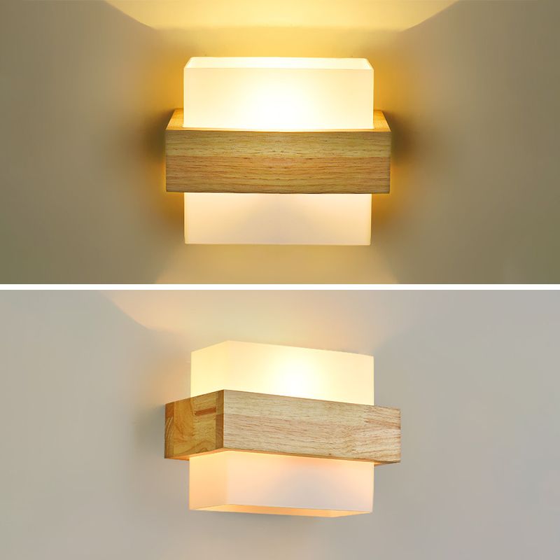 Licámetro de pared de madera de color logar