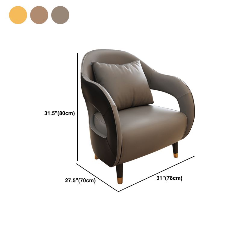 Tear Resistant Faux Leather Sofa Contemporary Sloped Arm Standard Sofa