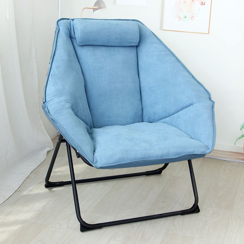 Velvet Accent Room Chair Foldable Lounge Chair for Apartment