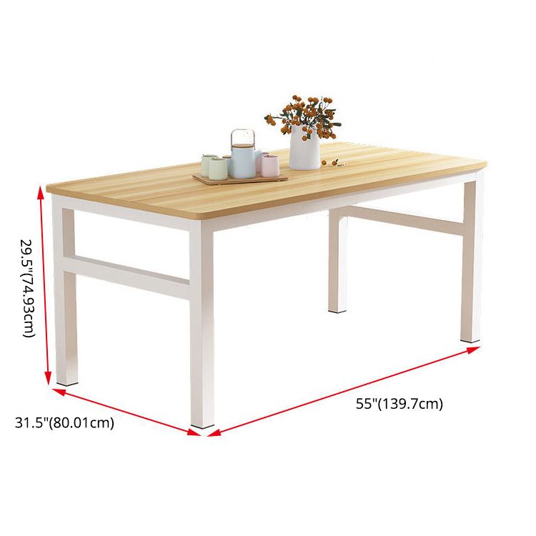 Modern Kitchen Dining Room Set with Wood Top and Double Pedestal Base Furniture for Home Use