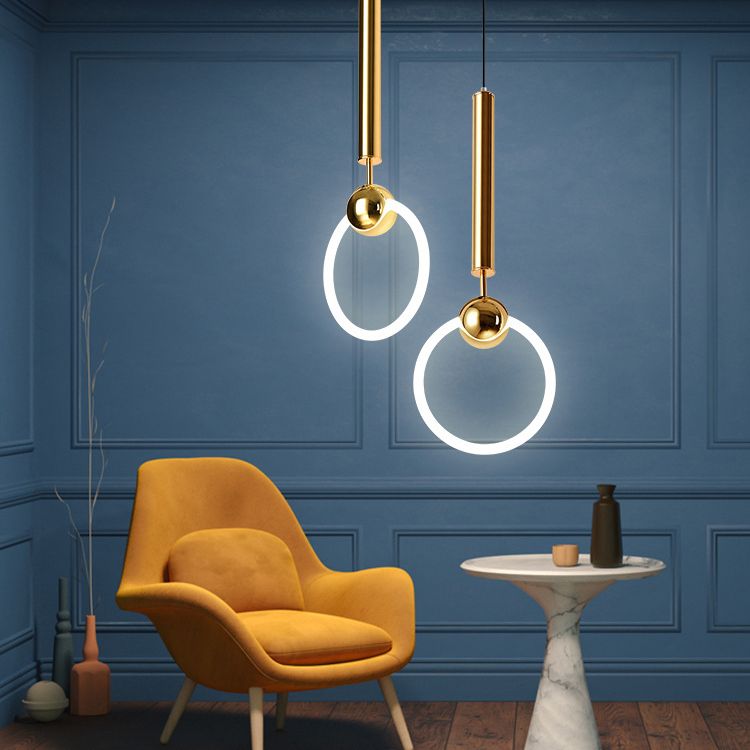 1 Light Ring Pendant Lighting Modern simplicity Glass Pendant Ceiling Lights for Restaurant