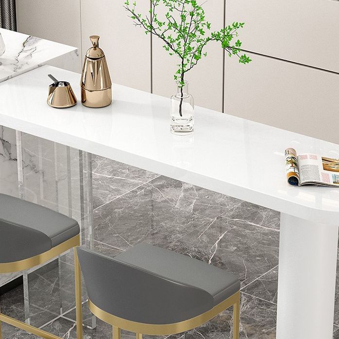 Modern 1/2/3 Pieces Bar Table Set Stone Counter Table with High Stools for Kitchen