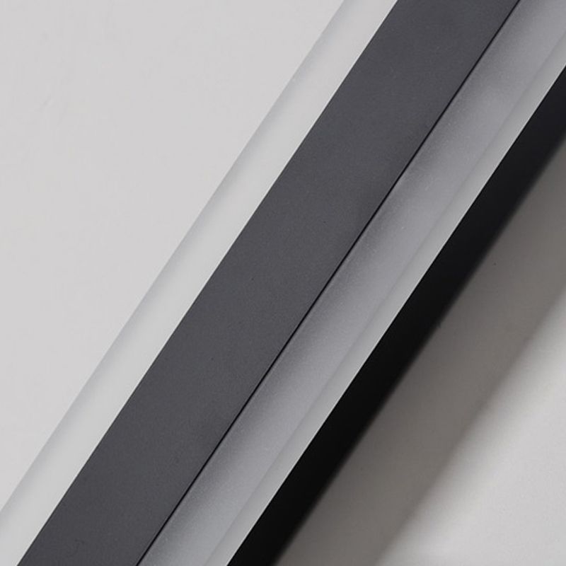 Application murale noire de style nordique Lumière murale à LED droite avec de l'aluminium pour l'extérieur