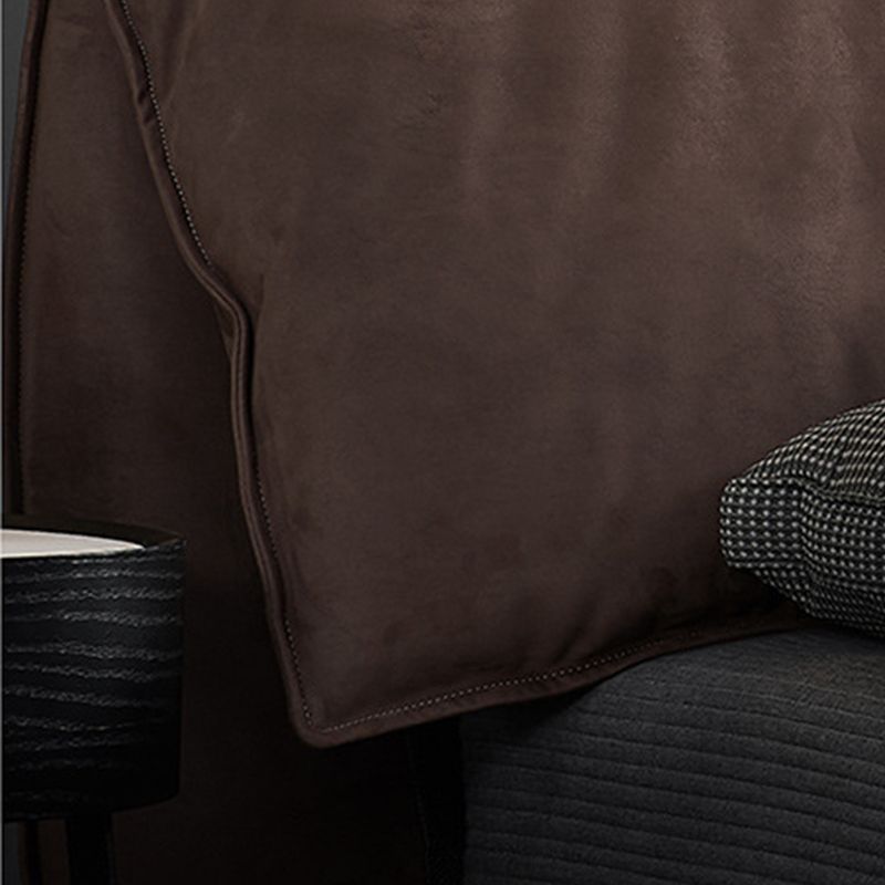 Glam Solid Wood with Headboard Panel Rectangular Standard Bed