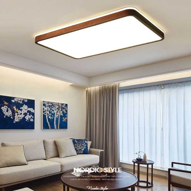 Fixation de la lumière du Mont-Flush moderne 1-Salon de la lumière Flush Mount Light avec Shade Acrylique