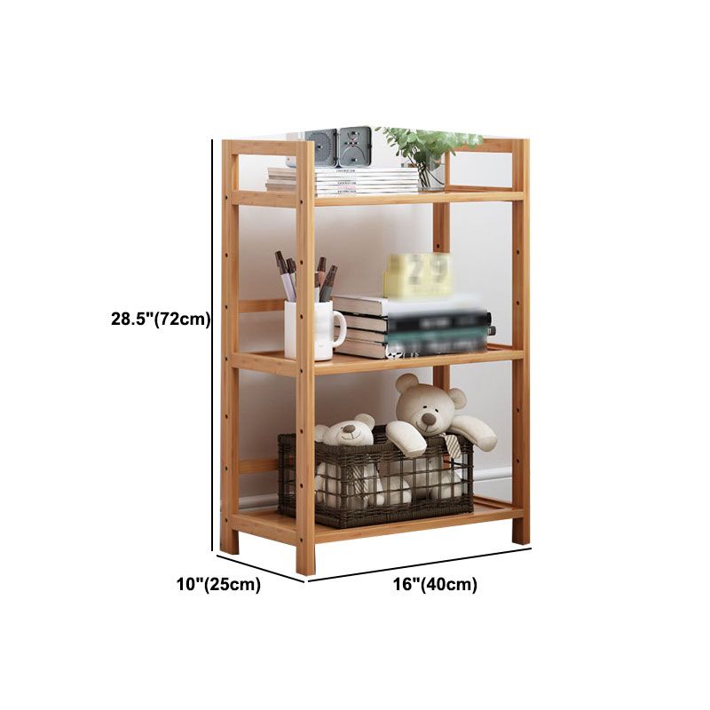 3/4/5-Shelf Manufactured Bookshelf Wood Etagere Natural Scandinavian Vertical Bookcase