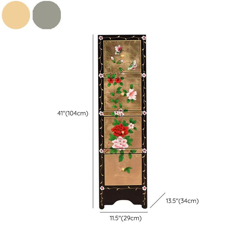 Nautical Bedroom Storage Chest Wooden Vertical Chest with Drawers