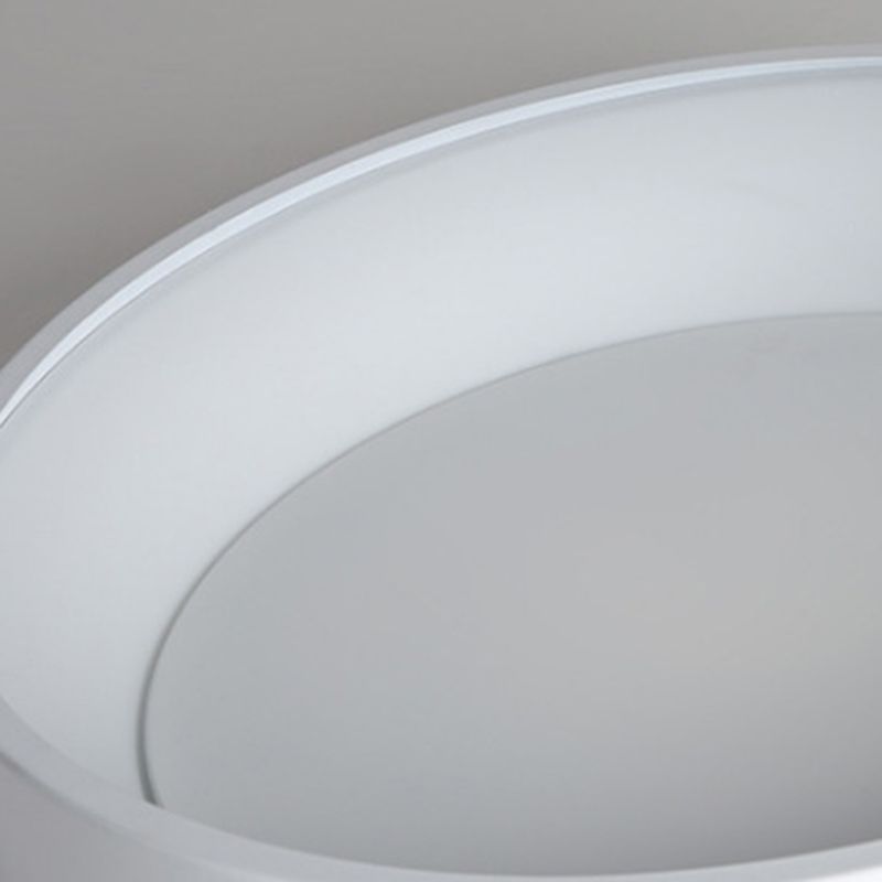 Modern Nordic LED Macaron Ceiling Light Aluminium Circular Flush Mount with Acrylic Shade