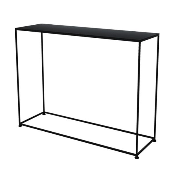 Contemporary Console Table Antique Finish Console Sofa Table in Metal