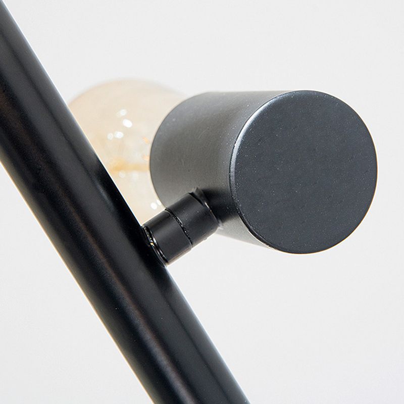 Metal Linear Pendant Lighting Industrial Island Light Fixtures in Black for Restaurant