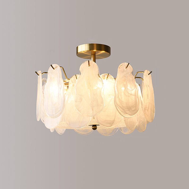 Contemporary Ceiling Lamp Creative Glass Flush Mount Light Fixture