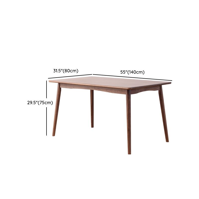 Brown Solid Wood Dining Set 1/4/5 Pieces Modern Dinette Set with Wooden Chairs