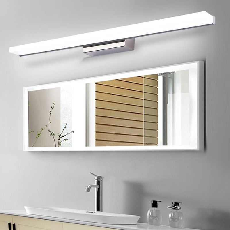 Metal Strip Wall Vanity Light Modern Style 1 Light Vanity Lighting Ideas