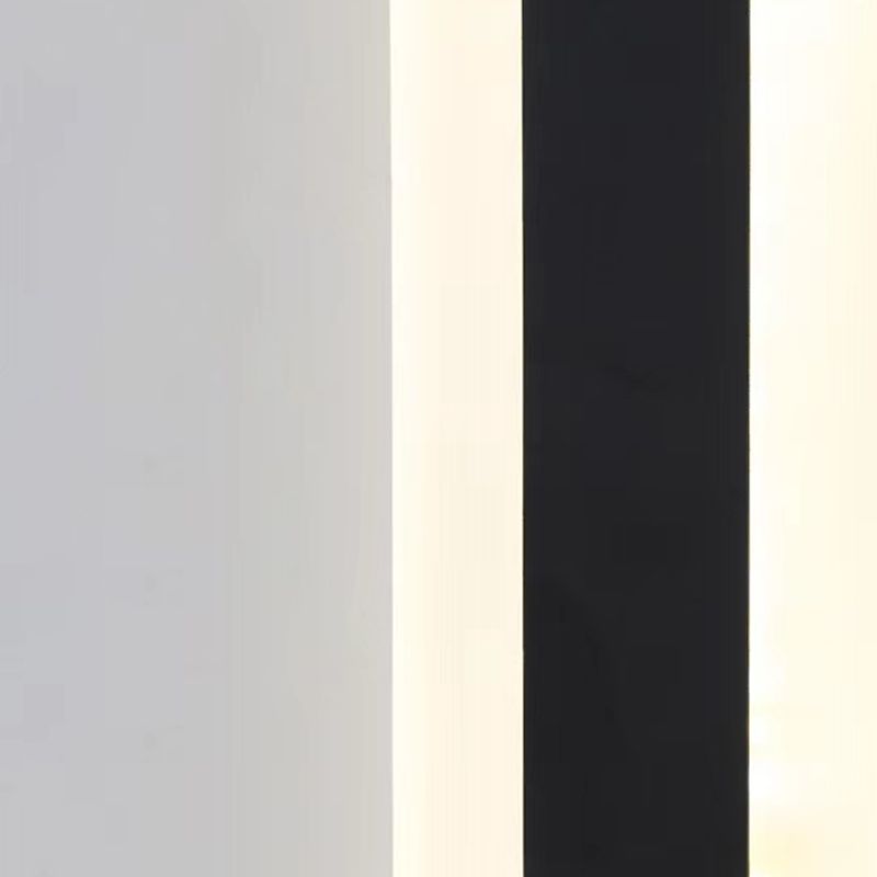 Metal Linear Shape Wall Sconces Modern 1 Light Wall Mount Light Fixture in Black