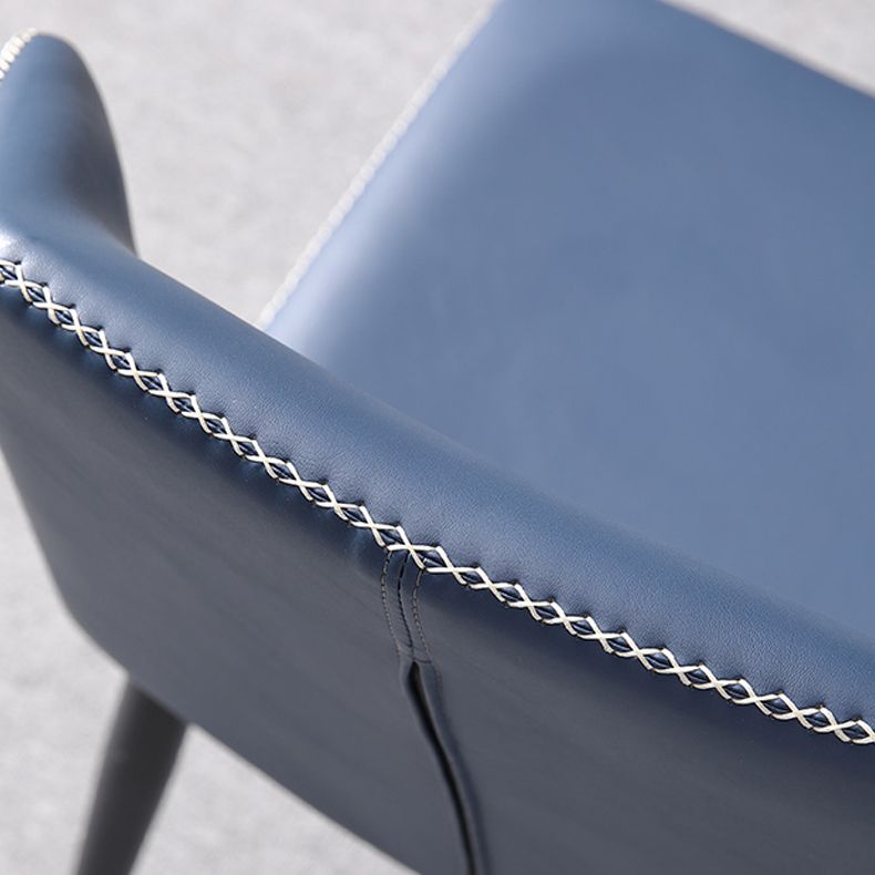 Silla de metal de cocina de estilo moderno Silla lateral sin brazos para comedor con respaldo orejero (juego de 2)