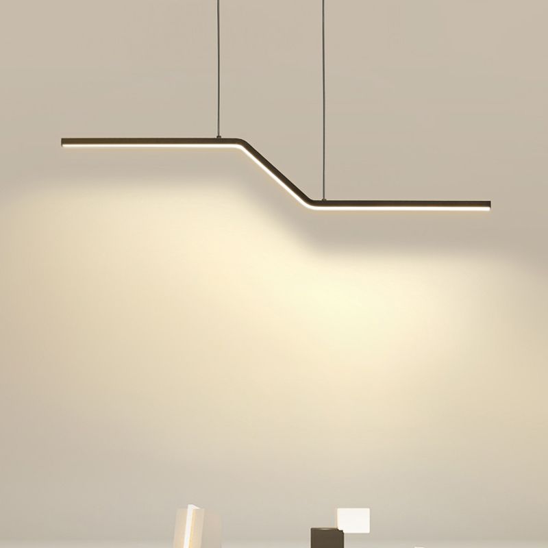 1 Light Linear Island Lights Contemporary Metal Island Éclairage Idées de cuisine