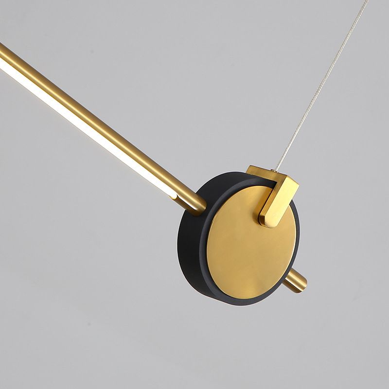 Stick geformte Anhängerlampe postmoderne Metall -Esszimmer LED Island Light