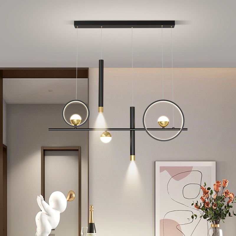 Modern Straight Bars Island Chandelier Lights Metal Chandelier Lamp