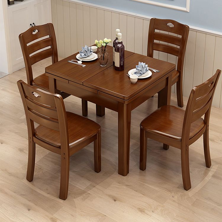 Modern Style Solid Wood Furniture 5/7 Pcs Rectangle Dinette Table with Armless Chair