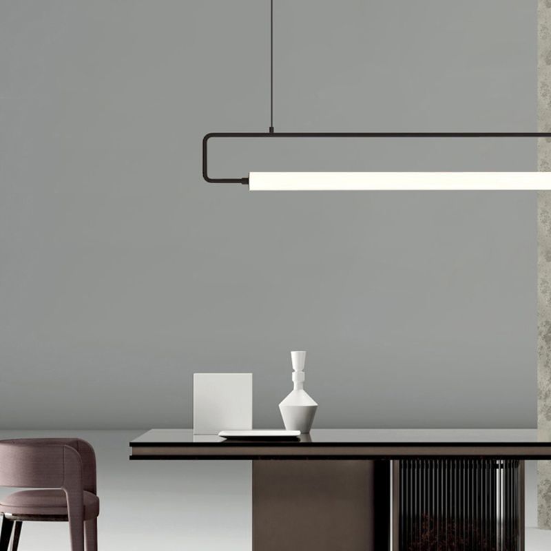 Lineare Inselbeleuchtung zeitgenössischer Küchenmetall Eins Licht anheizt